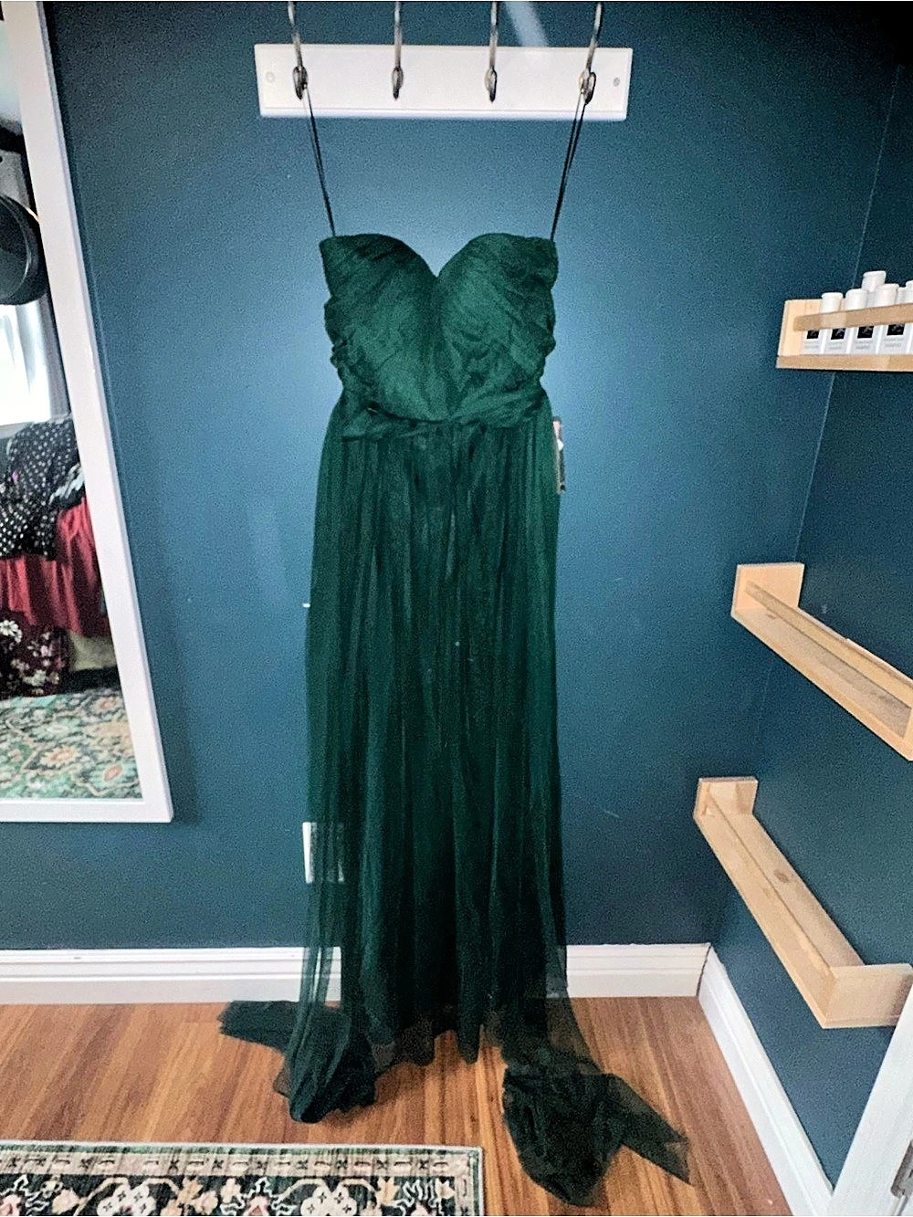 Birdy Grey Christina Convertible Dress Maxi in Green - NWT